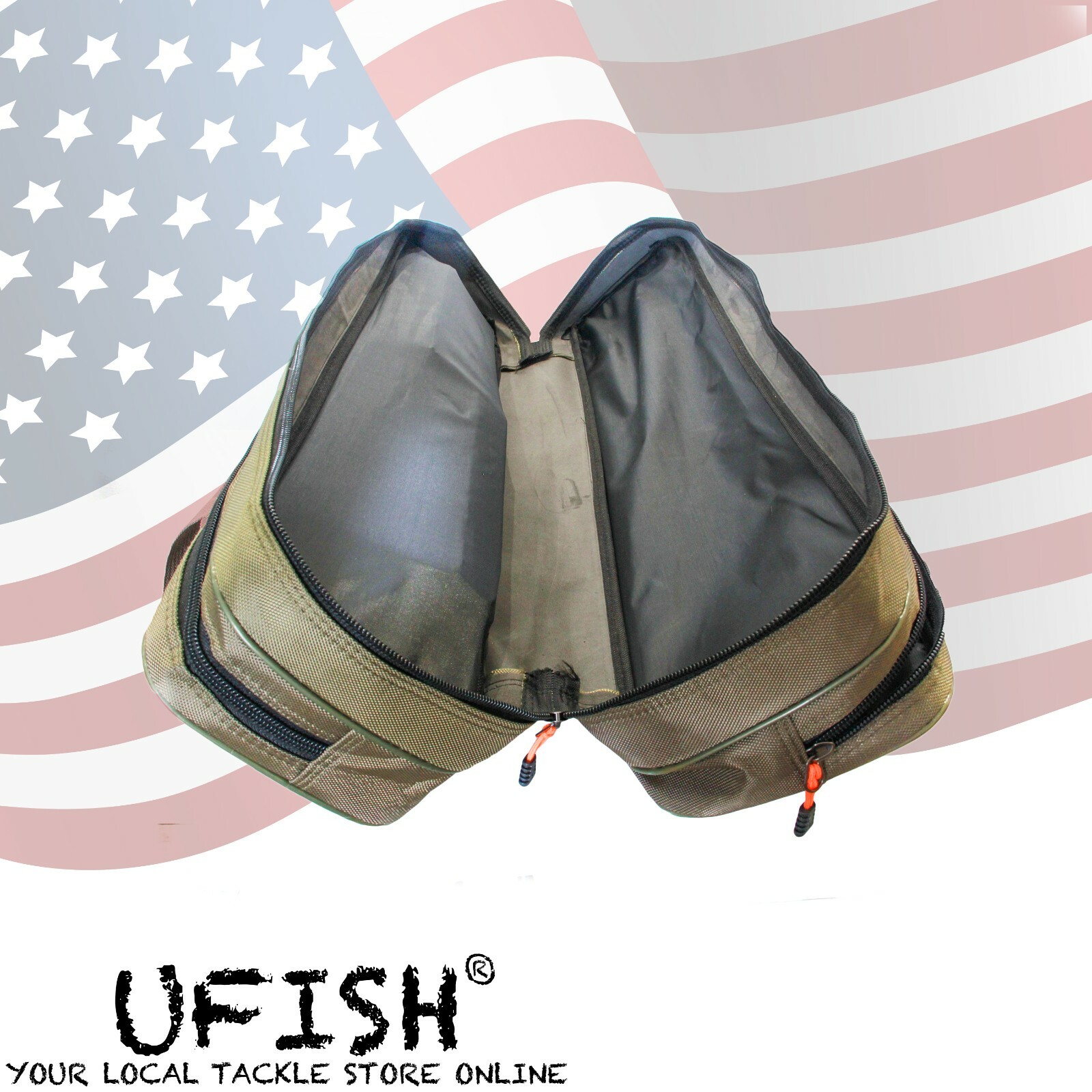 UFISH - Fishing Rod Bag , Pole Travel Case with Tackle Storage , Ice fishing