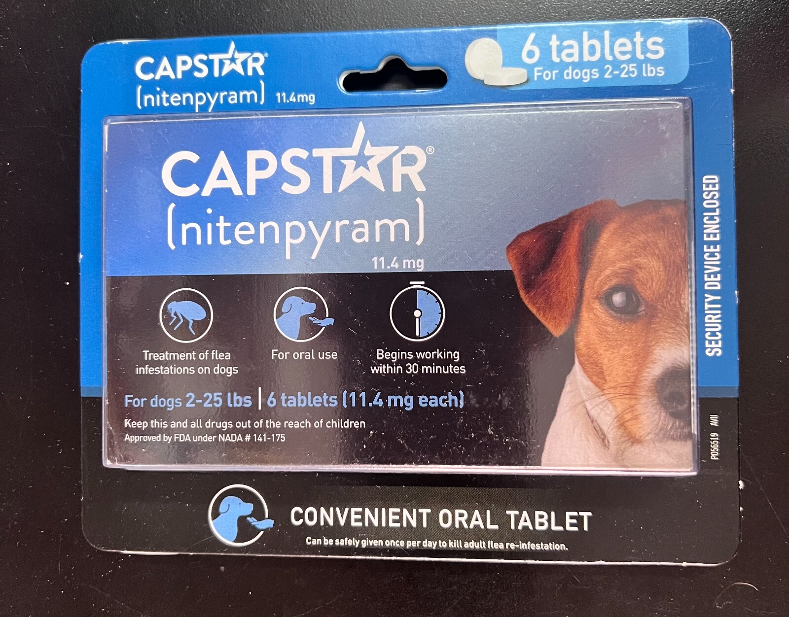 CAPSTAR Fast-Acting Oral Treatment for Small Dogs 2-25 lbs 6 Tabs