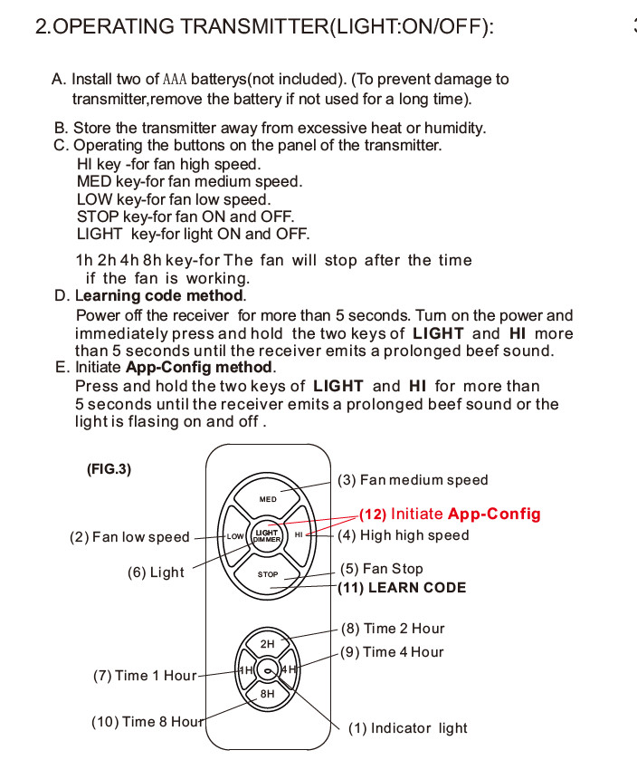 replacement remote for Universal Ceiling Fan Remote Control