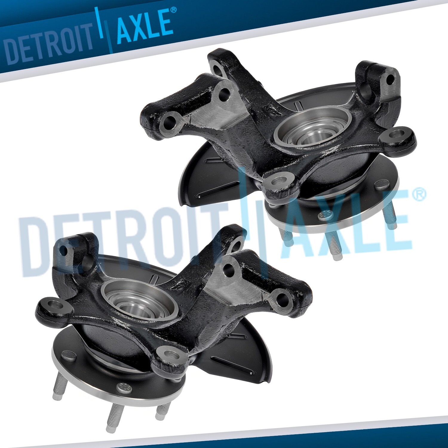 Pair Front Knuckle & Wheel Hub Bearing for 2005-2012 Ford Escape Tribute Mariner