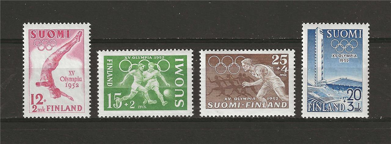 Finland 1952 Sc# B110-13 set XV Olympic Games Helsinki MNH