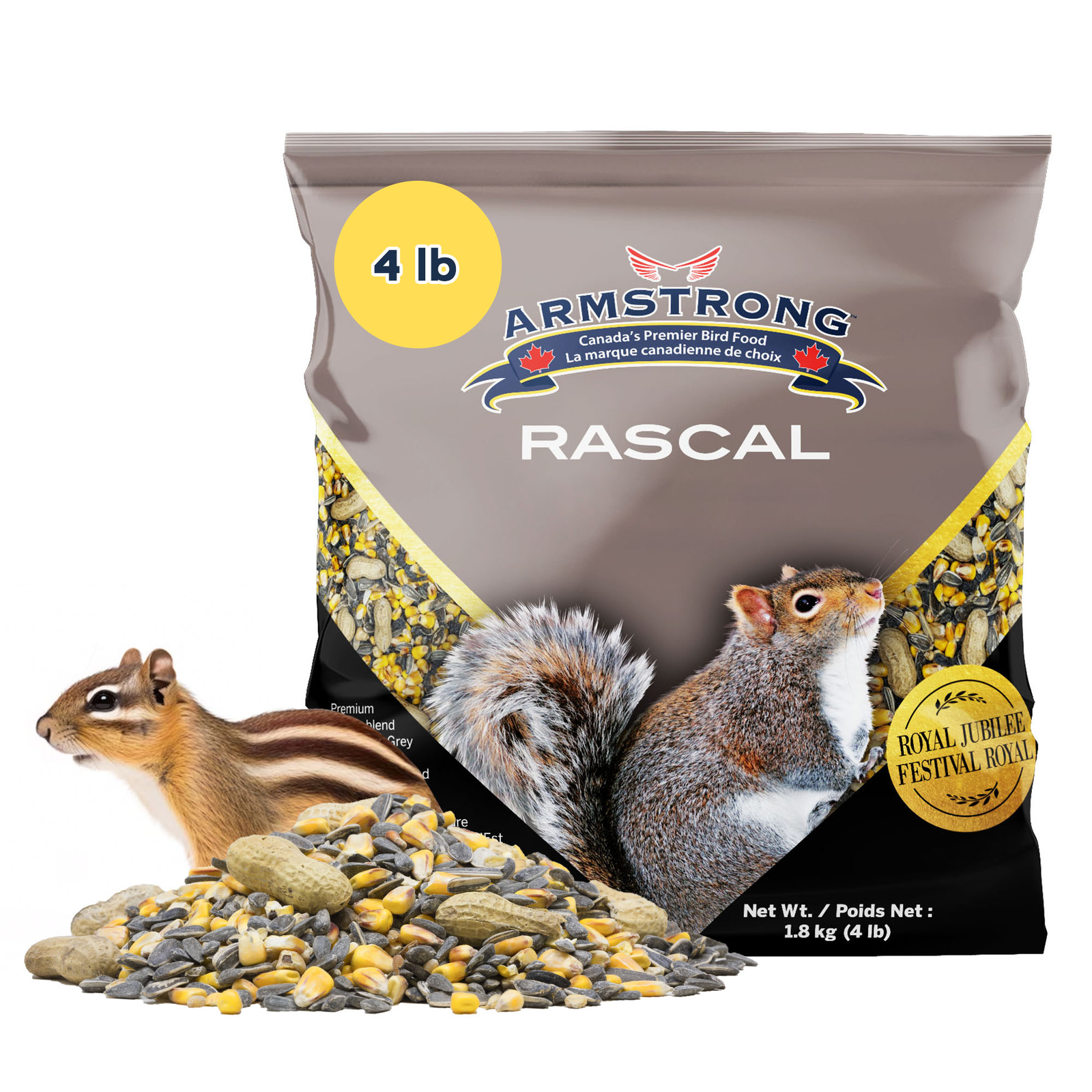 Armstrong Animal Food Royal Jubilee Rascal Mix For Squirrels and Chipmunks, 4lbs