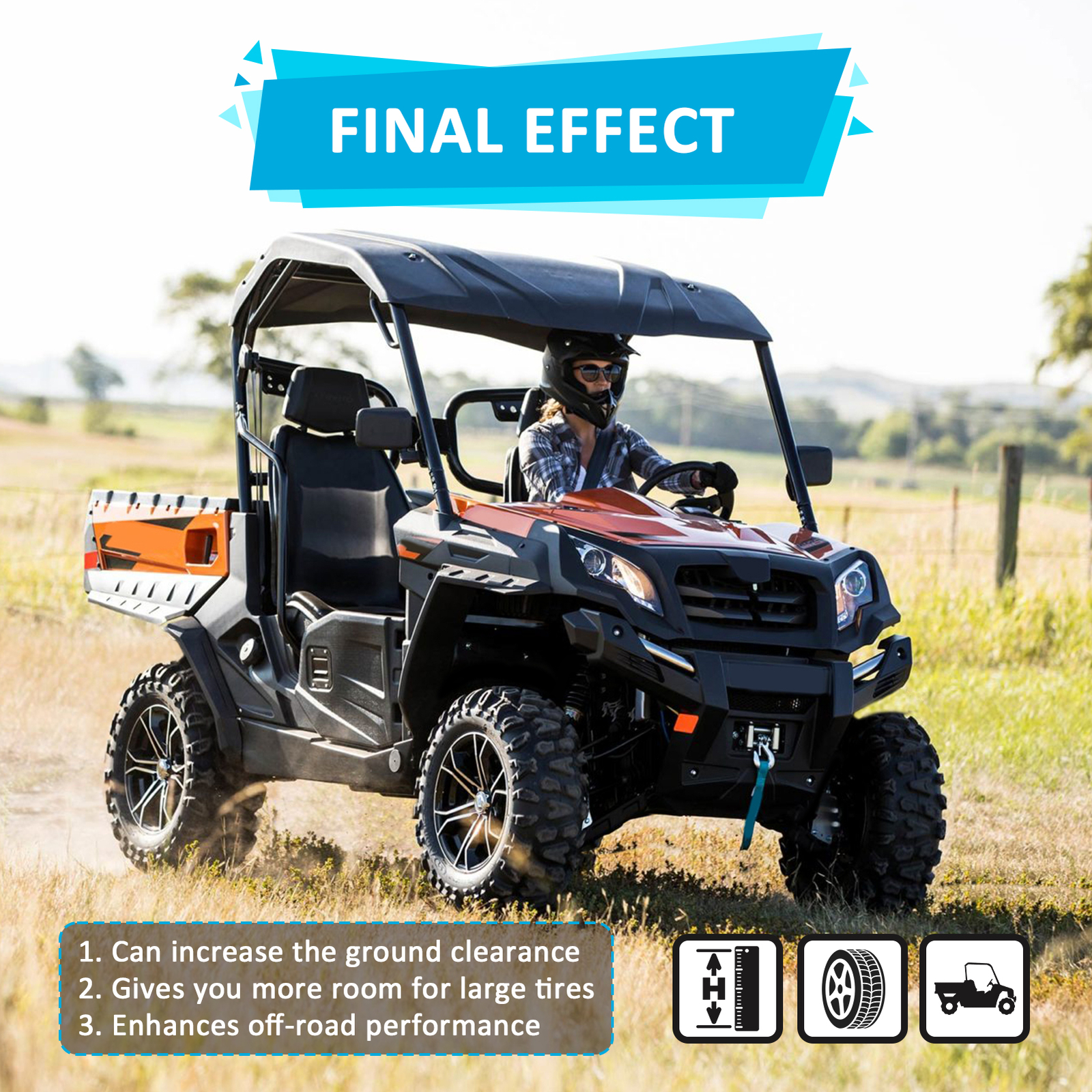 WEISEN Front & Rear 2" Suspension Lift Kit For CFMoto UForce 500/UForce 800