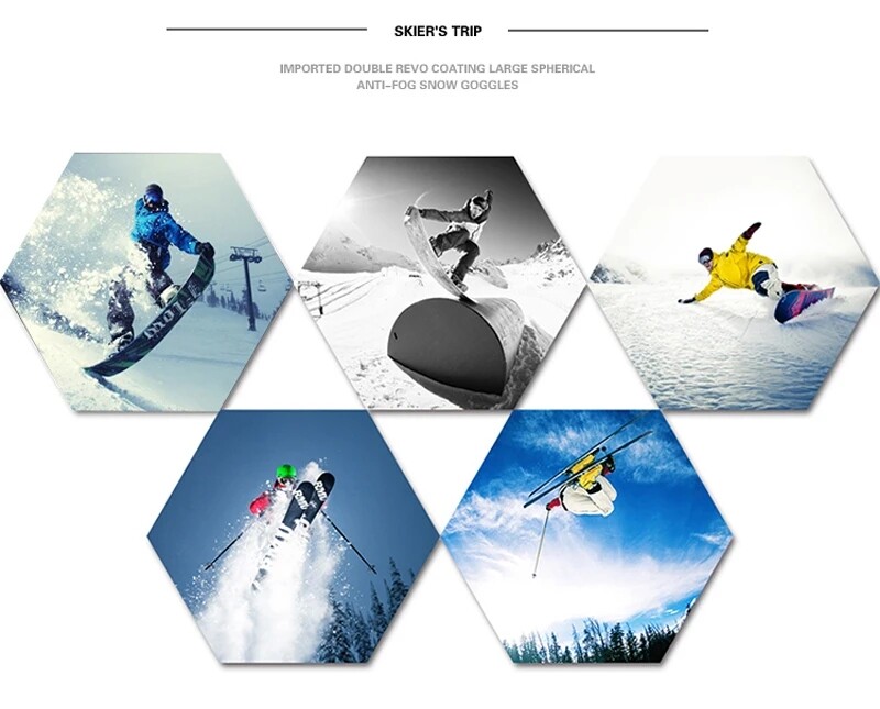 Ski Goggles OTG Pro HD Magnetic Snow Goggles UV Protection Interchangeable Lens