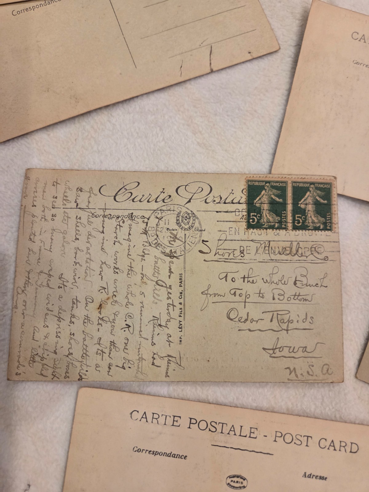 WWI Orig.PHOTOS Vintage RPPC Post Card LOT OLD 1910s German Ruins