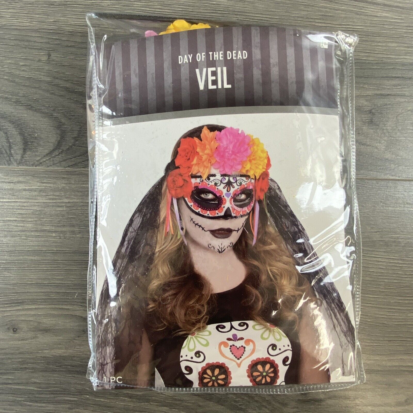 Day Of The Dead Floral Veil Halloween Cosplay Costume Accessory Dress Up