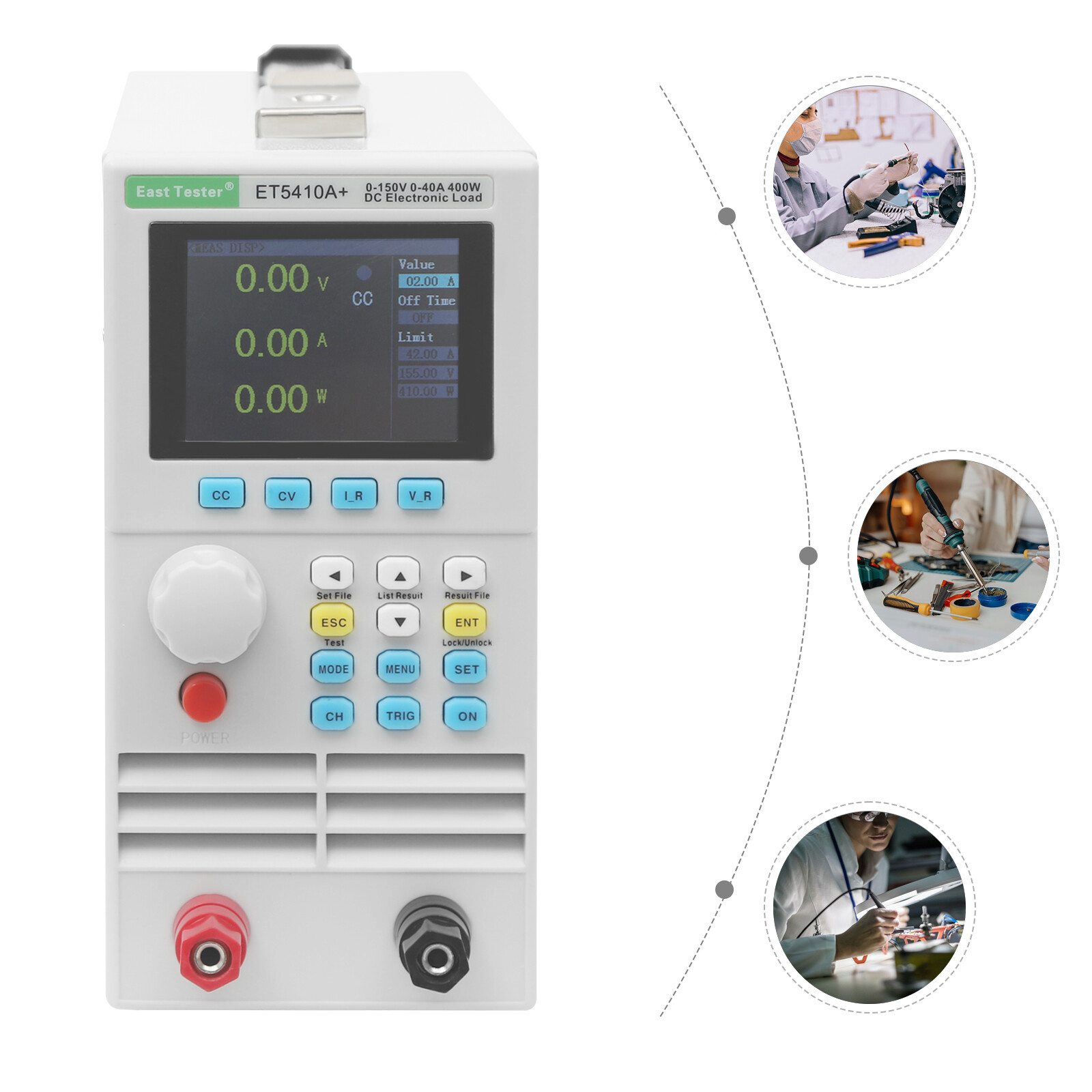 High Accuracy KP184 DC Electronic Digital Load Tester Single Channel 150V 0-40A