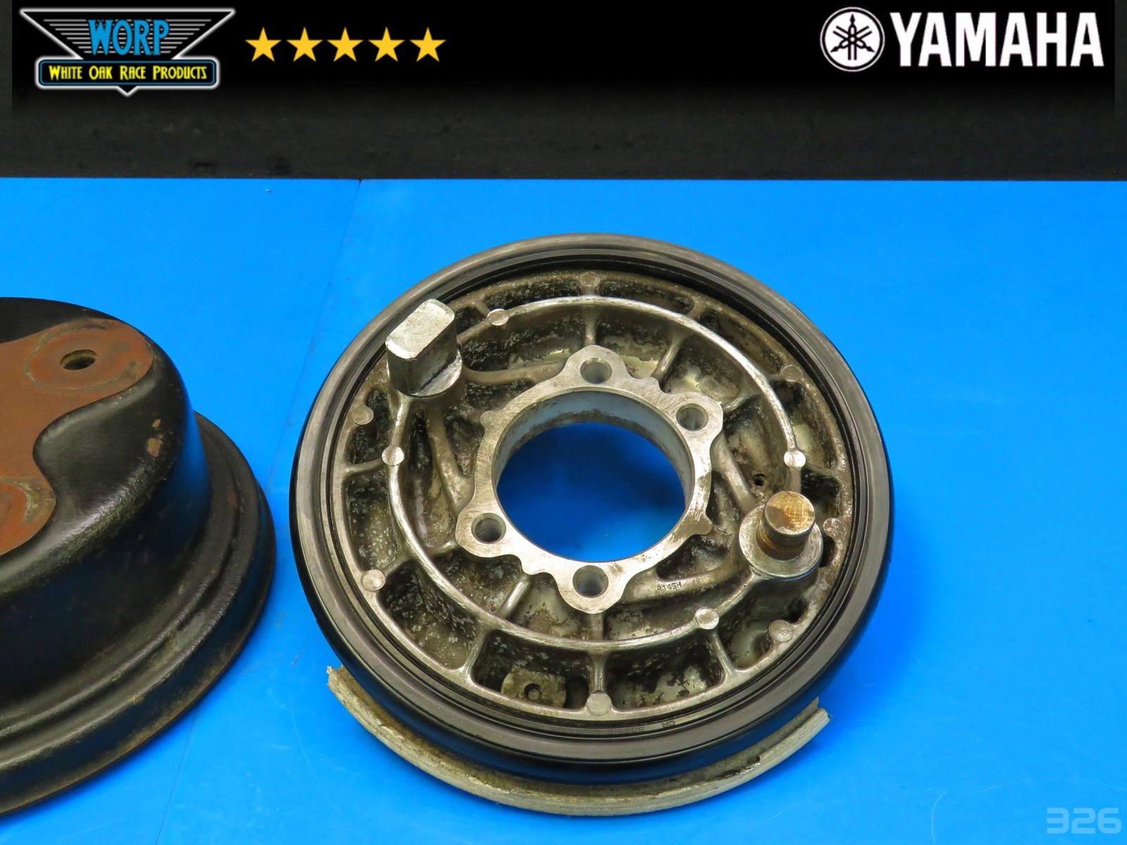 2002 YAMAHA BEAR TRACKER 250 REAR / BACK DRUM BRAKE PLATES SHOES ~ FOR PARTS