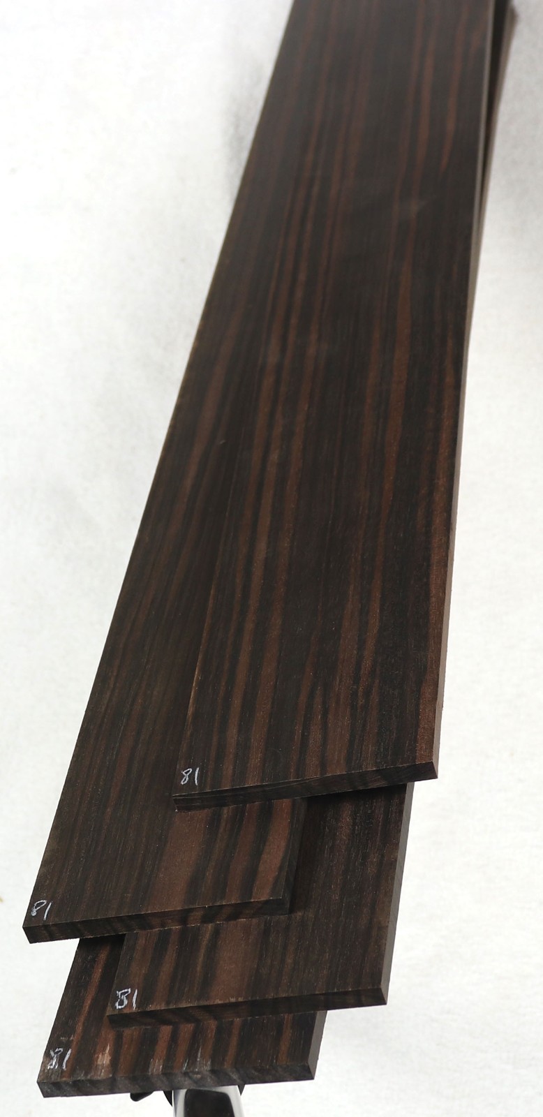 Macassar ebony BASS guitar fretboard blank 2.9x26.3" MF81