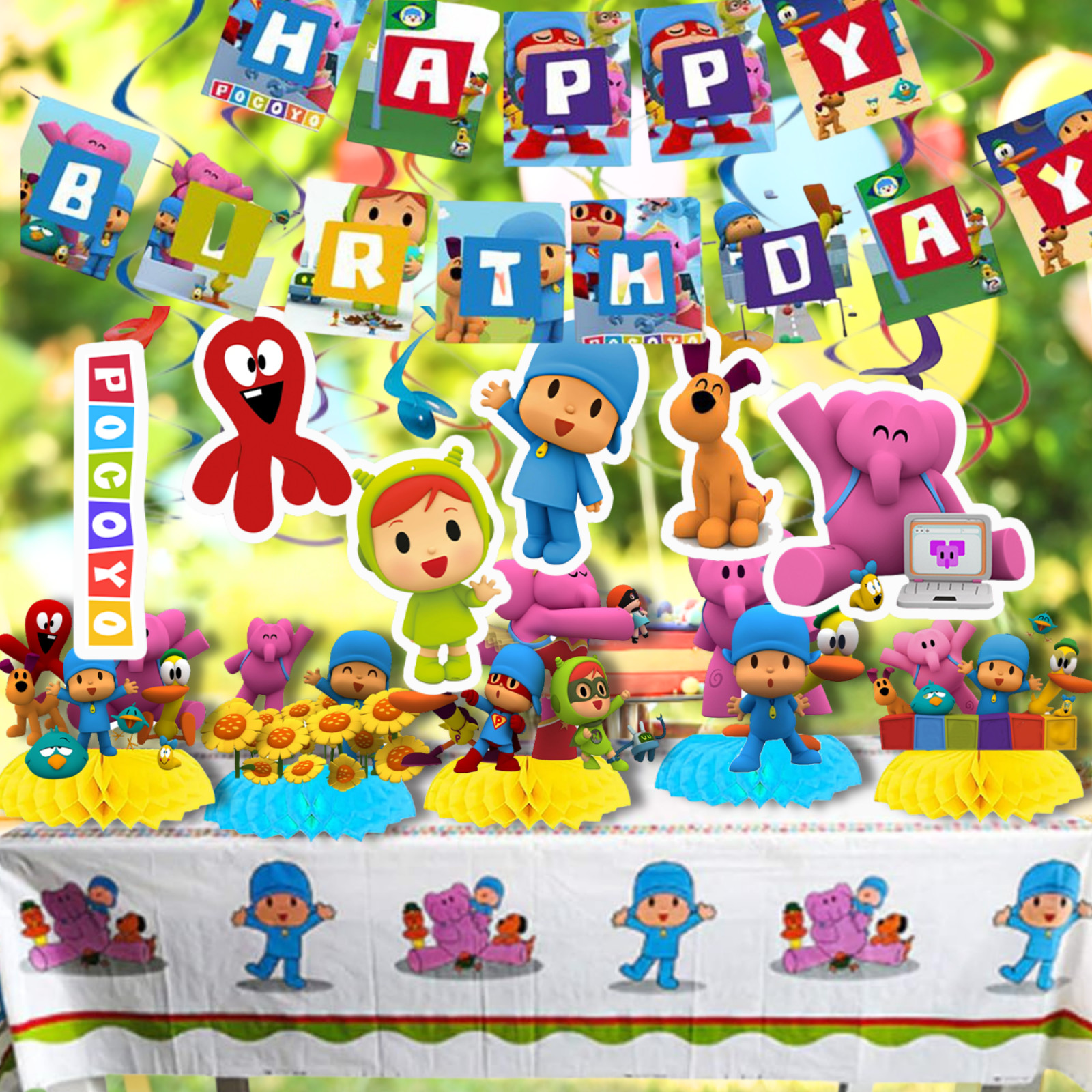 Pocoyo pato birthday party supplies favor centerpiece decoration event theme toy