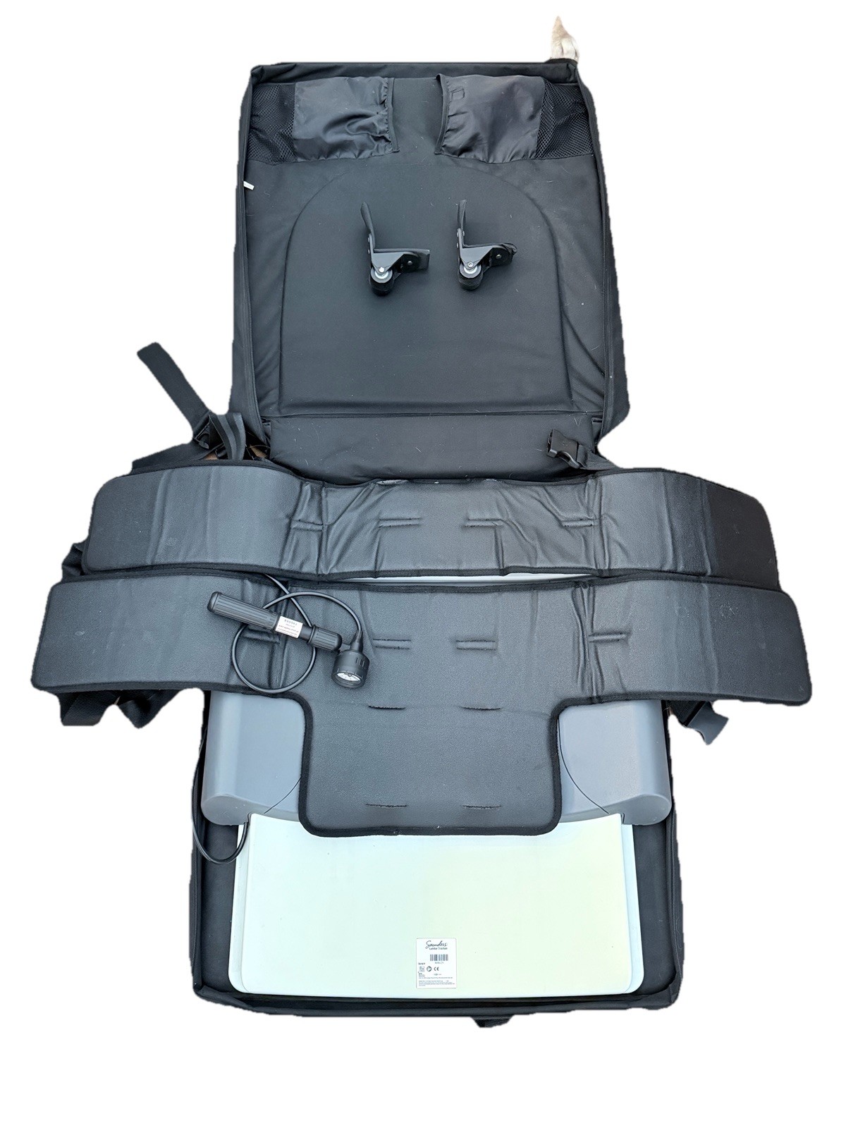 Saunder Lumbar Traction Device W/ Hand Pump in Travel Case