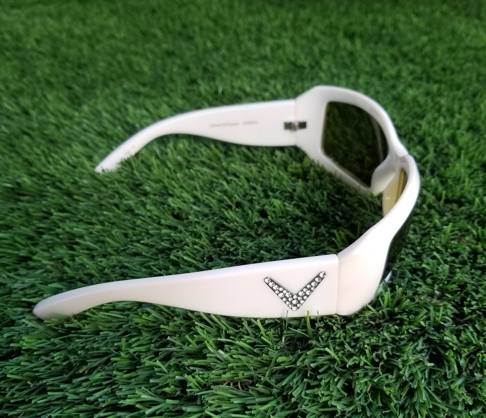 Callaway Ivory Golf Sunglasses Green NEOX Lenses Rhinestones C410WH G RARE