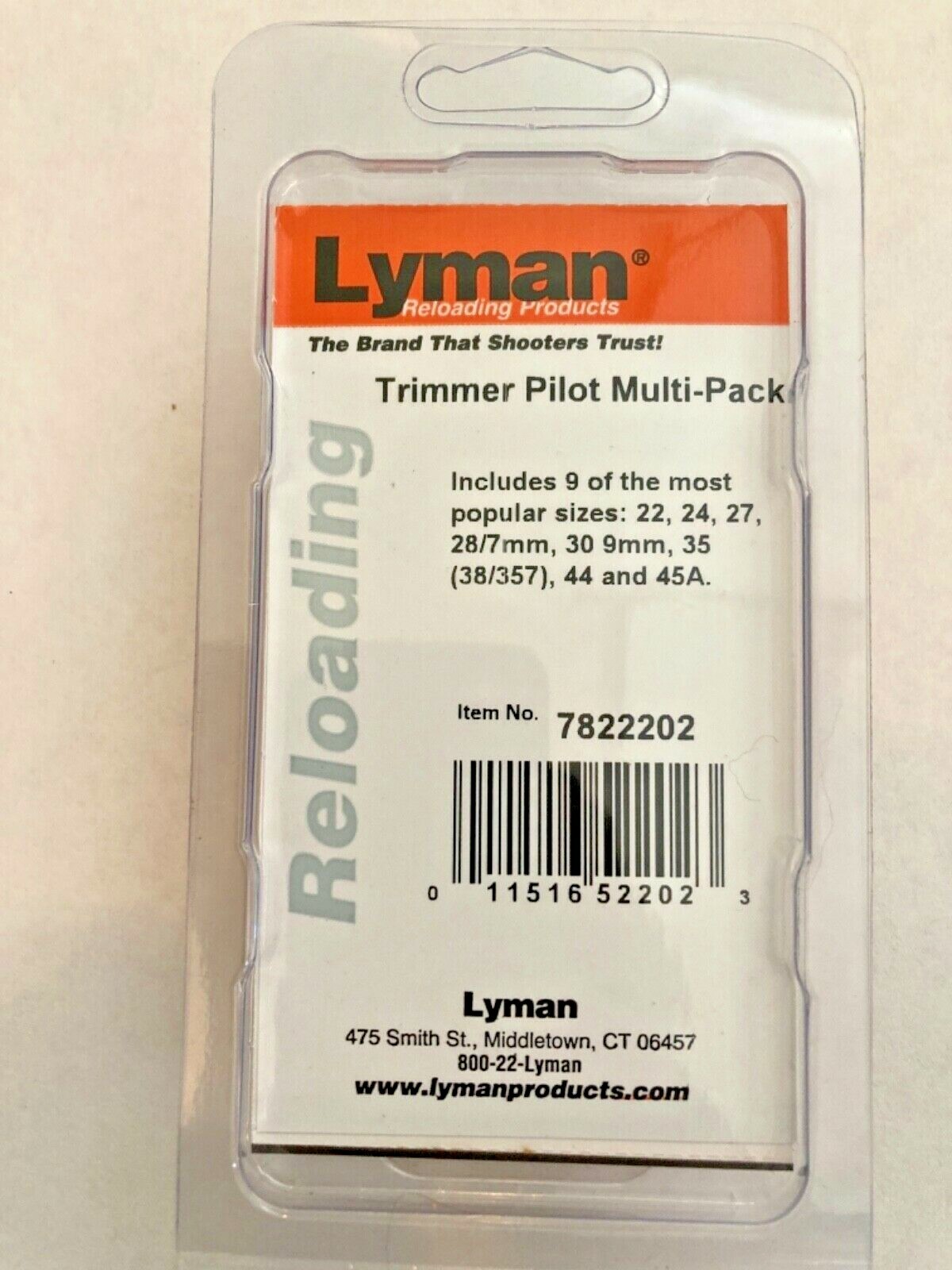 Lyman Case Trimmer 9-Pilot Multi-Pack # 7822202 New!