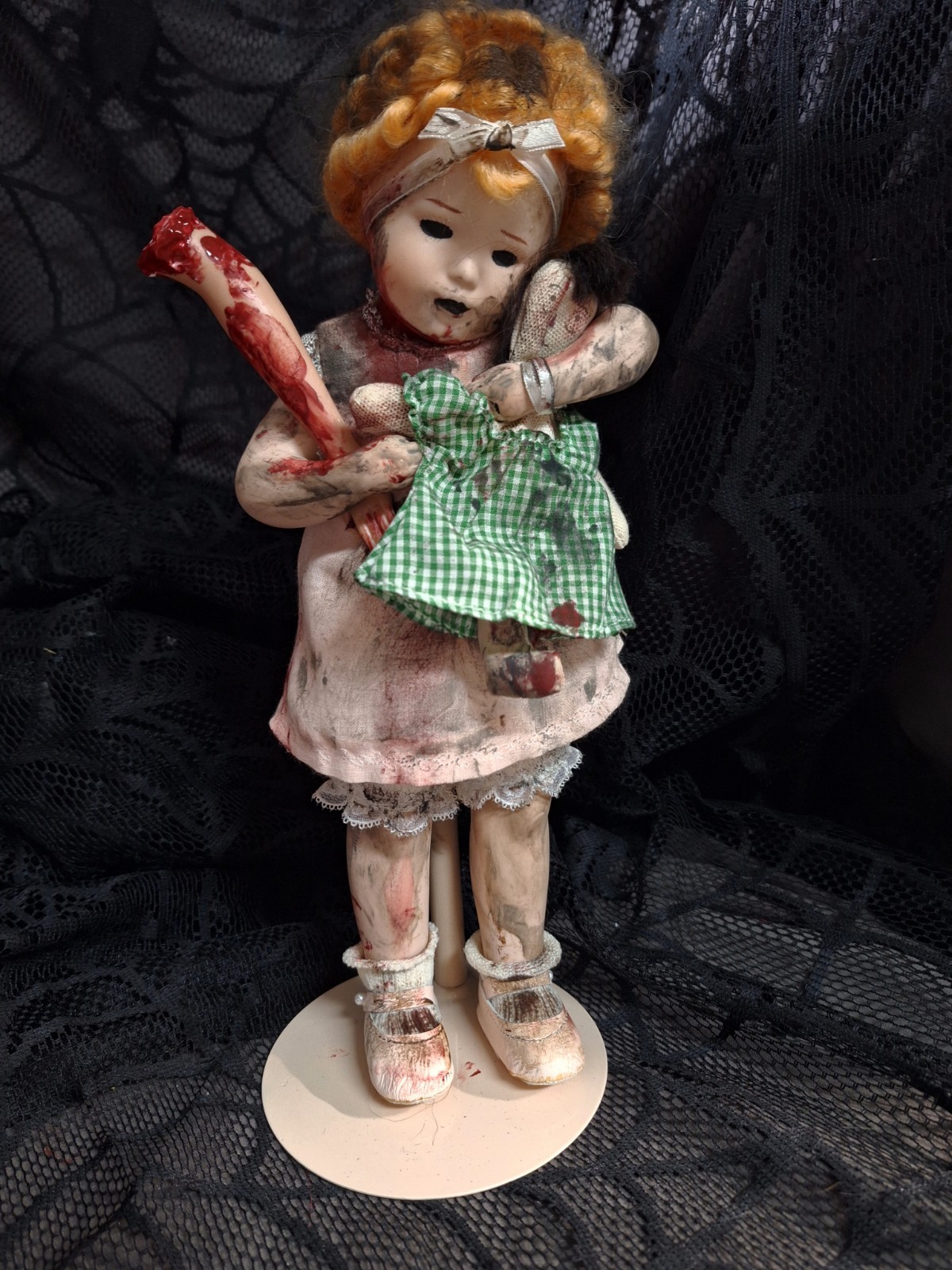 OOAK Creepy Dolls, Lot Of 6, Handmade, 23 In To 6 In, Halloween Props