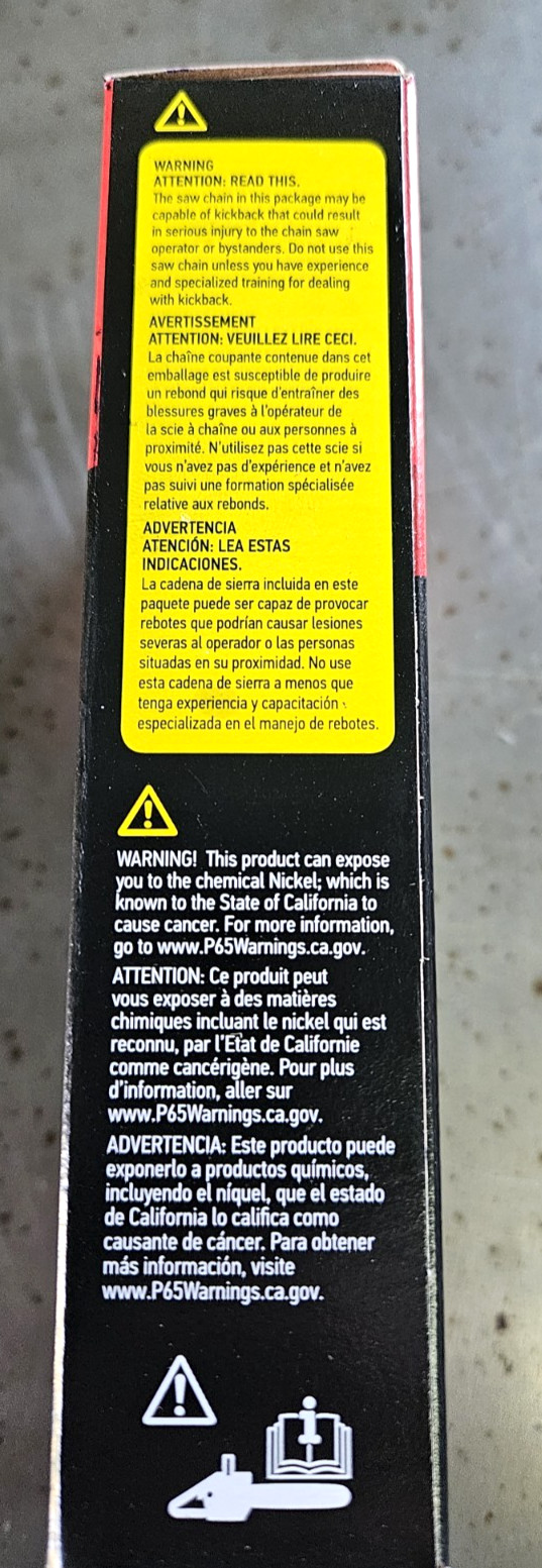 Oregon 72EXL084G Power cut 3/8" .050 84DL 24" Full Chisel Yellow Pro Chain