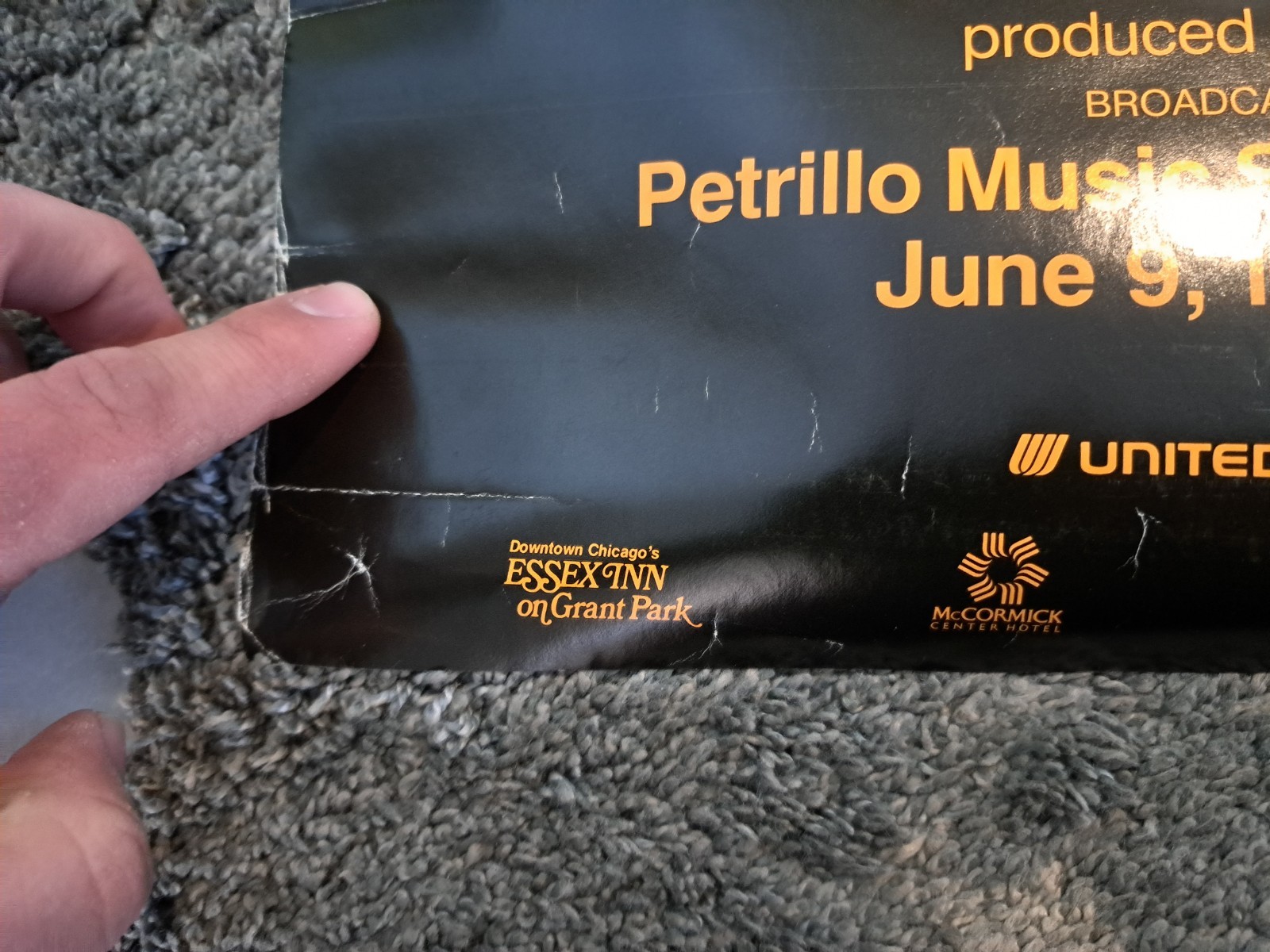 Vintage 1989 Chicago Blues Festival Poster 36 X 23.5 Inches