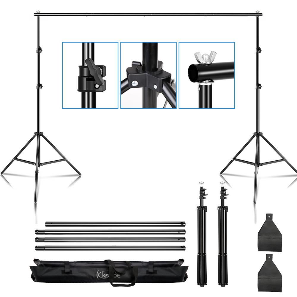 10Ft Adjustable Photography Backdrop Support Stand Background Crossbar Frame Kit