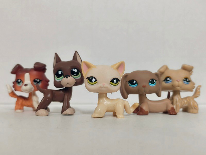 5pcs/lot Littlest Pet Shop Figure LPS Cat Dog #1542#1519#733#518#1194 Kid Toy