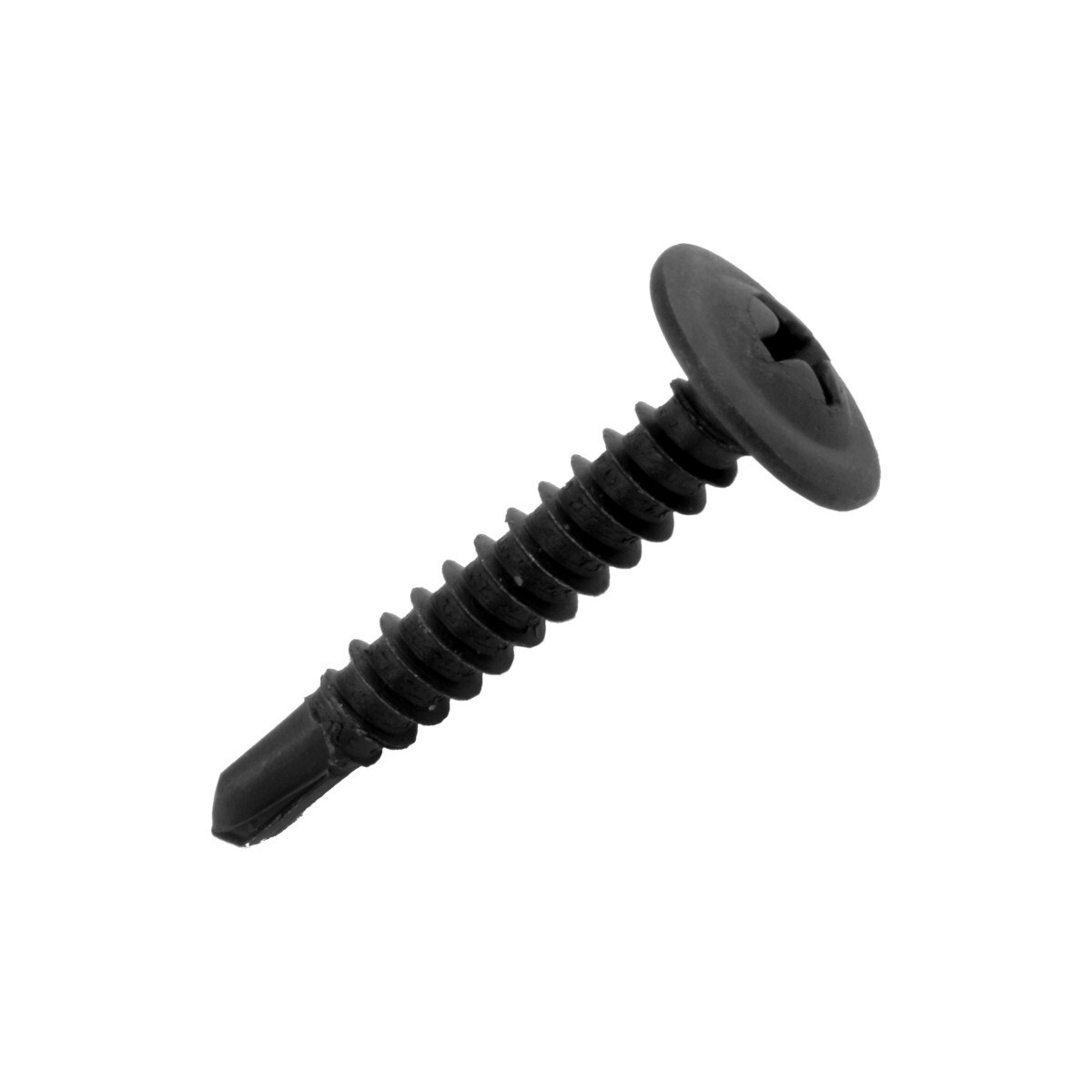 Black Phosphate Phillips Wafer Head Self Tapping Drilling Screws 1" inch 100/pk