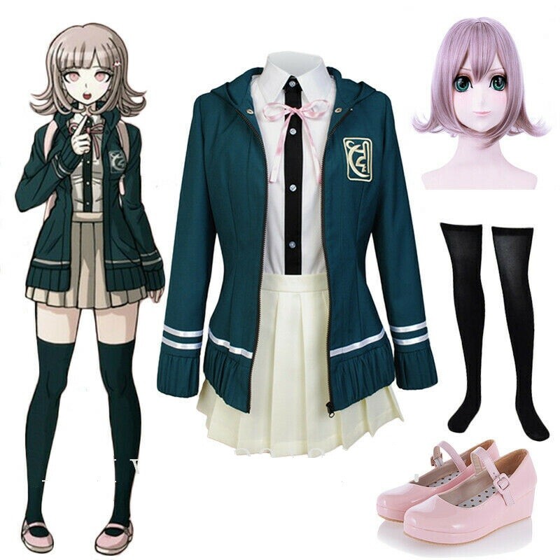 DanganRonpa Chiaki Nanami Halloween Cosplay Costume Uniform Fancy Dress