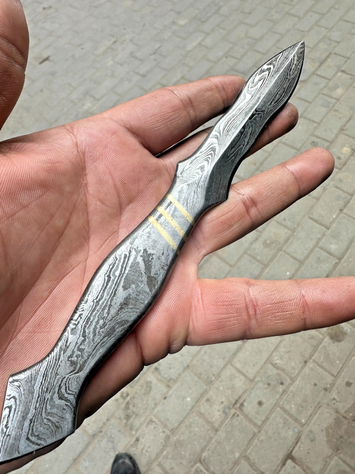 Custom Handmade Damascus Steel Double-edged Hunting Throwing Dagger Knife 1545