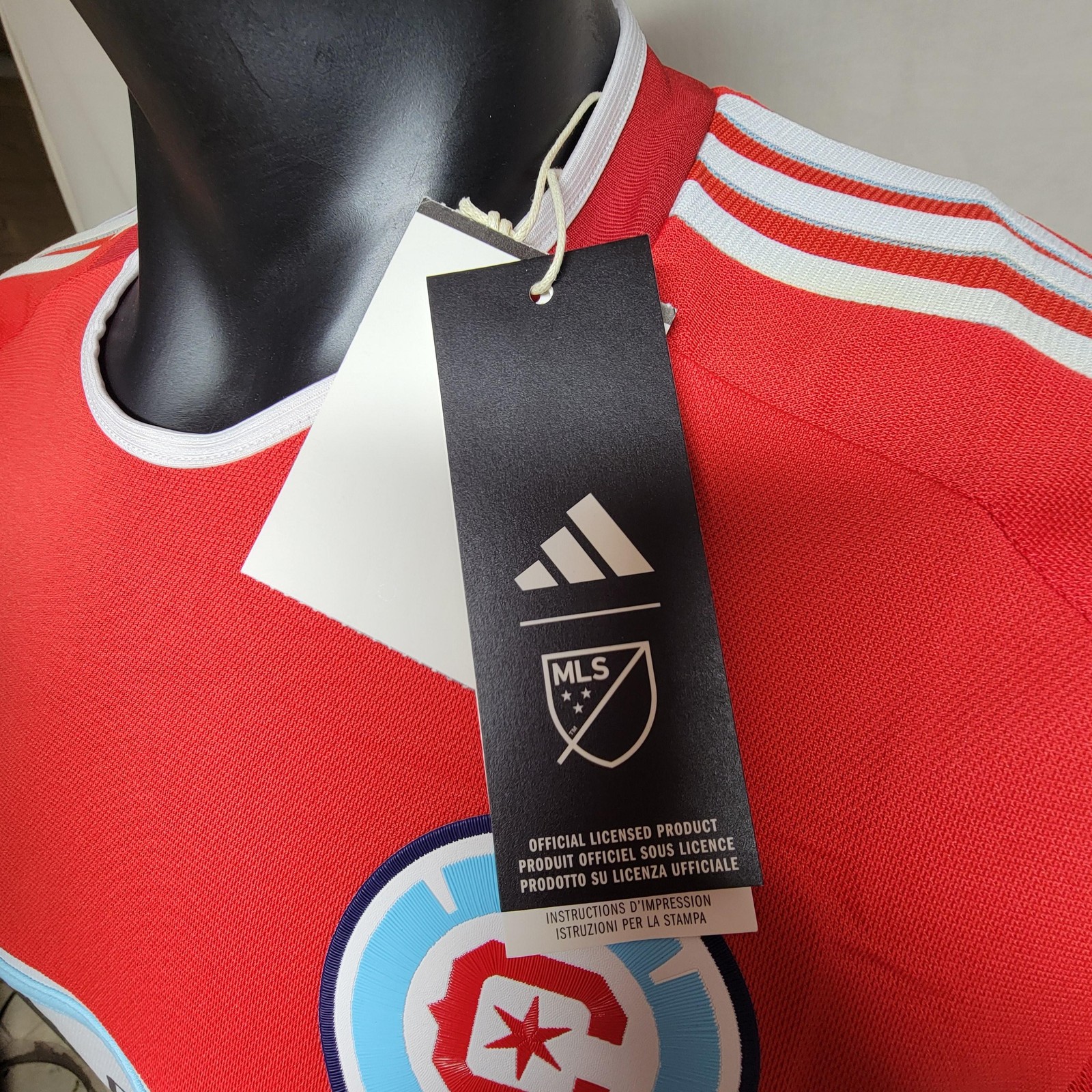 Adidas Chicago Fire MLS Home Soccer Jersey Men Size Medium #JL5835 Red / White