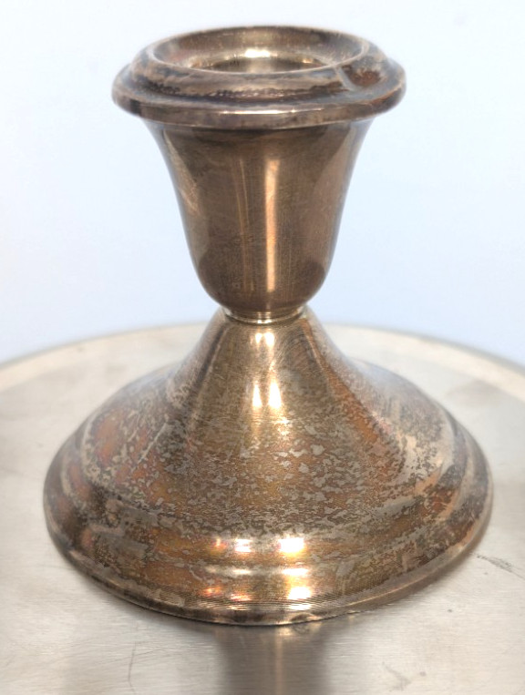 VTG GORHAM STERLING SILVER  WEIGHTED CANDLESTICK HOLDER #838~ 3 1/8” High- 238g.