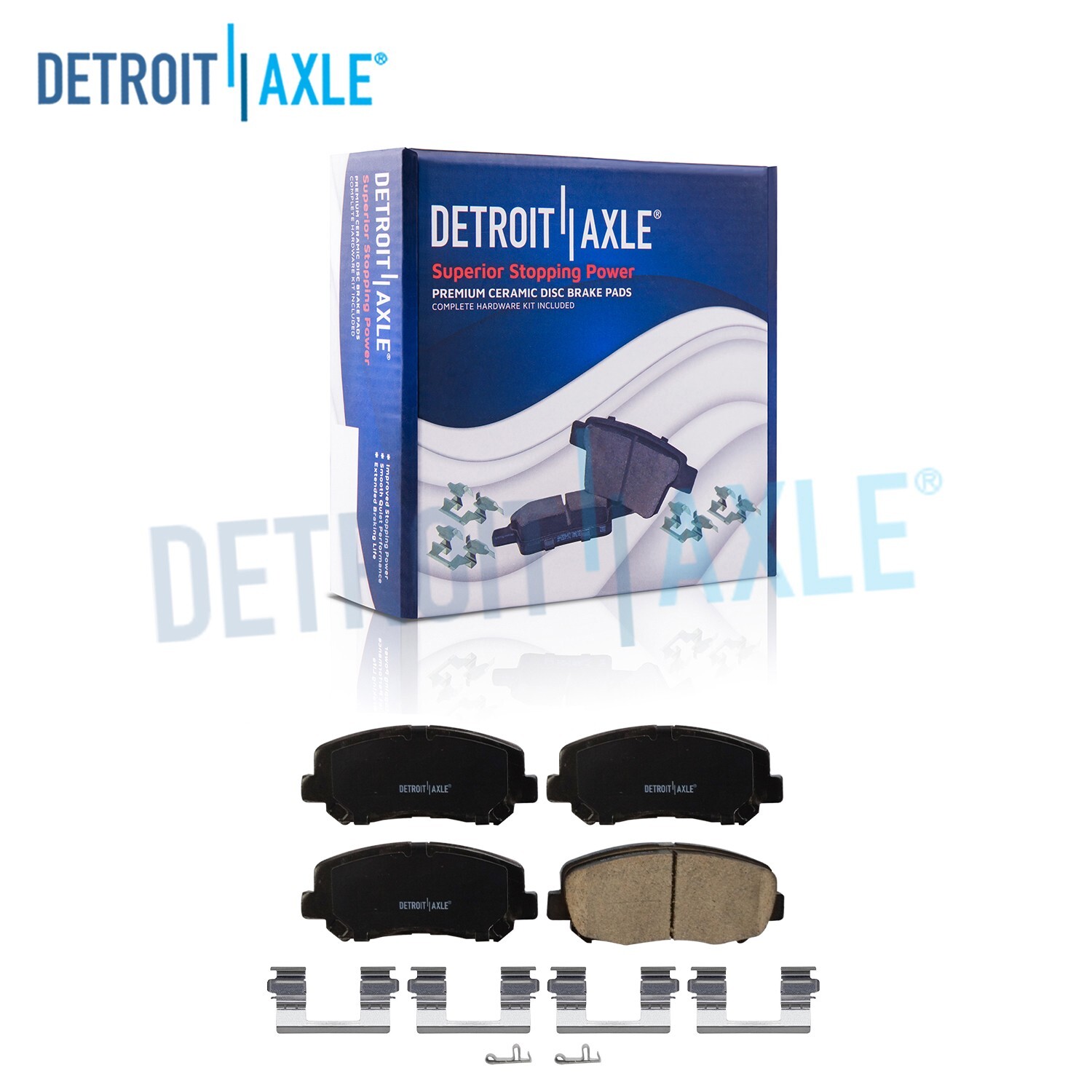 Front Ceramic Brake Pads w/ Hardware for 2015 - 2022 Jeep Cherokee Chrysler 200