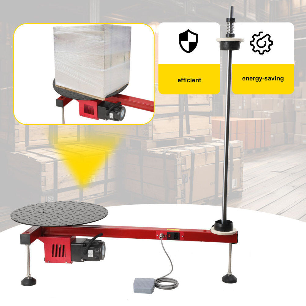 110V Semi-automatic Stretch Film Wrapping Machine Dispenser Tools Pallet Packing