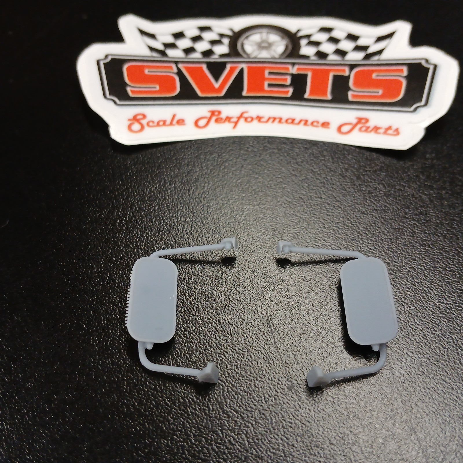 Vintage 1973 - 1979 Ford F-Series West Coast Jr. Side Mirrors Pair 3D Resin 1/25