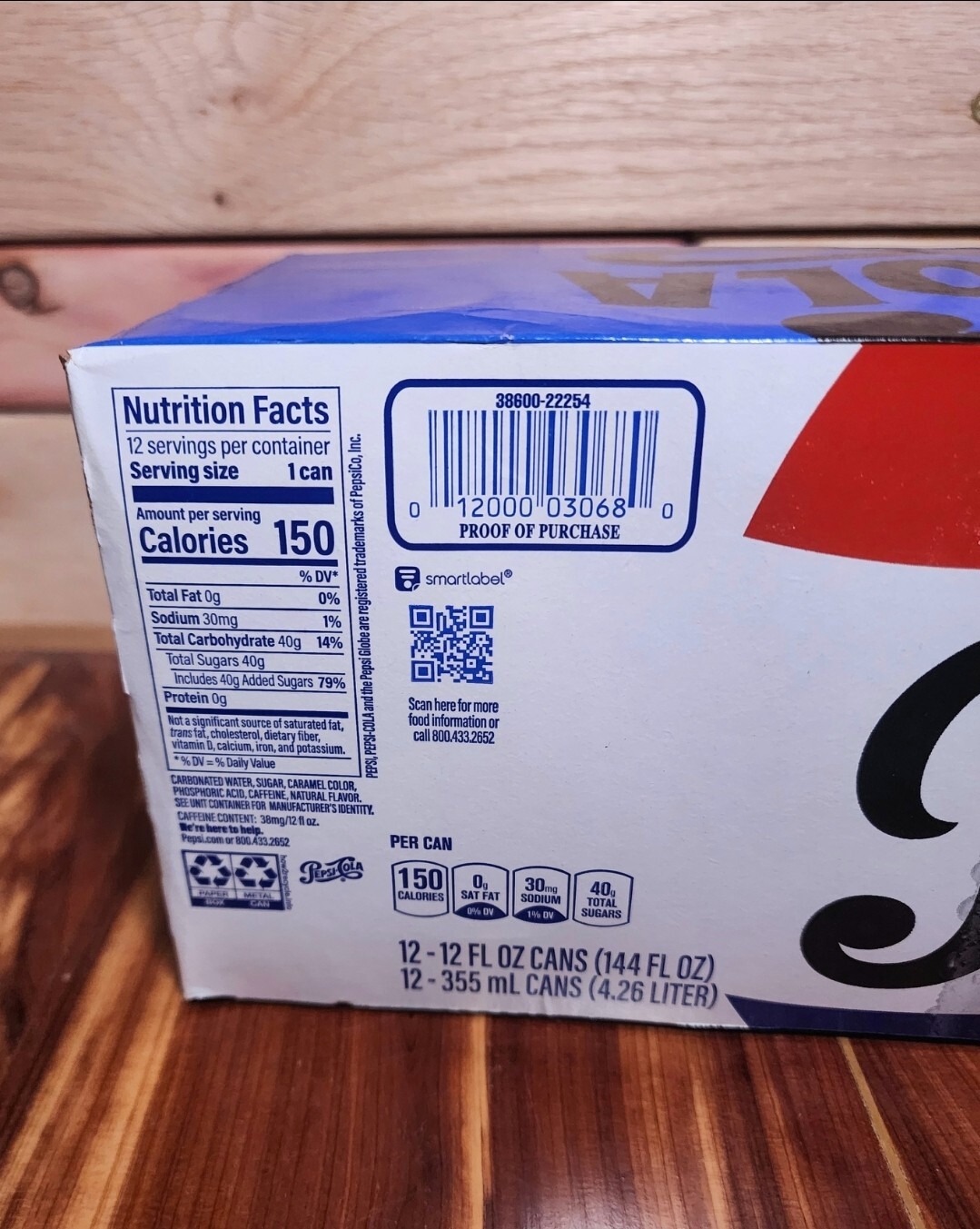 Pepsi Cola Soda Shop Real Sugar, 12 Pack of 12 fl oz Cans