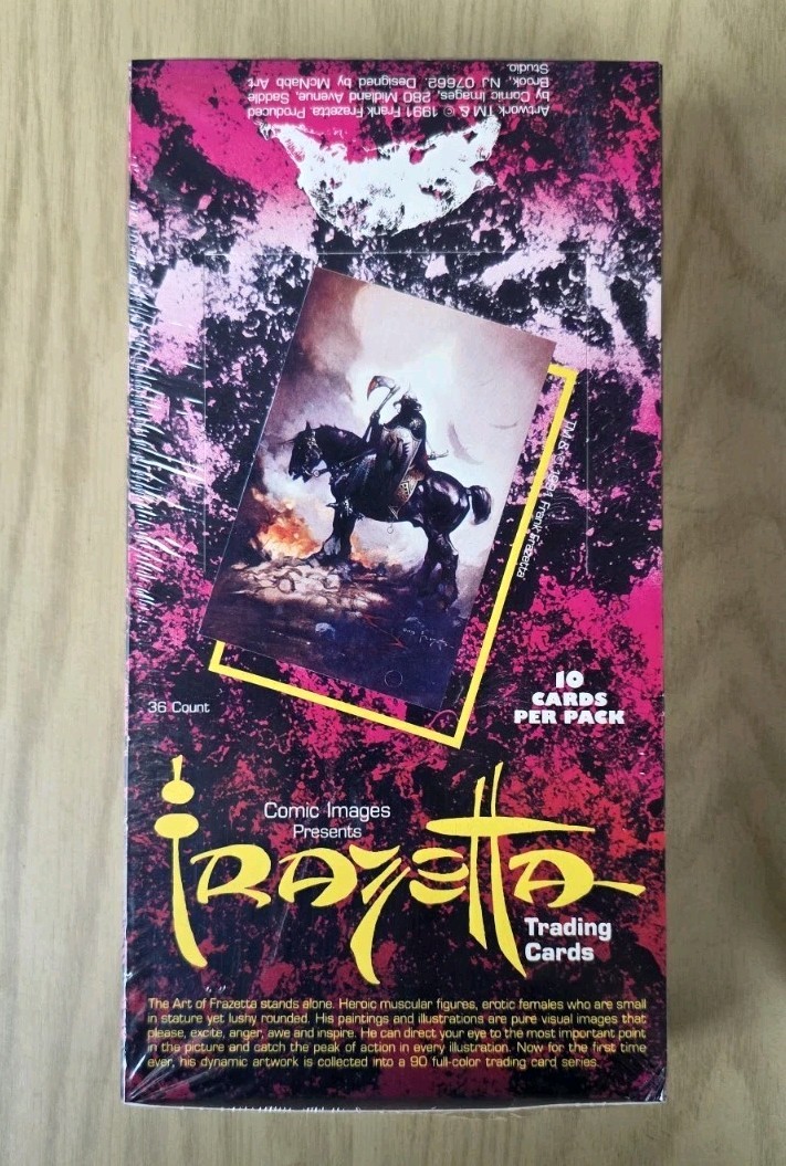 1991 (2) F. Frazetta Trading Cards Comic Images Art Box, Factory Sealed NM