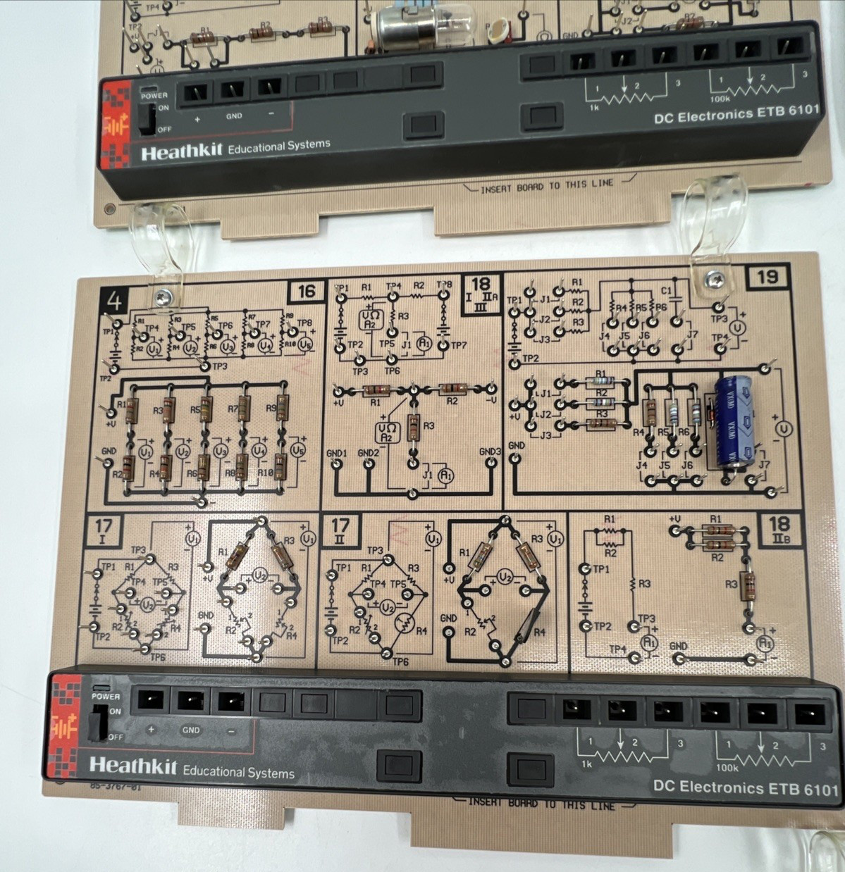 Heathkit Educational Systems ETB 6101 DC Electronics 5 Circuit boards with Case