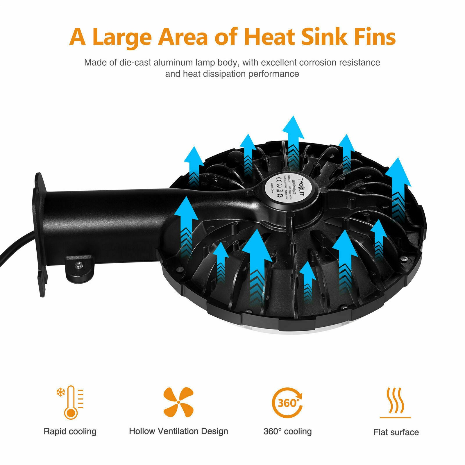 LED Barn Light, Dusk to Dawn Outdoor Lighting with 100W 10000LM 5000K Daylight