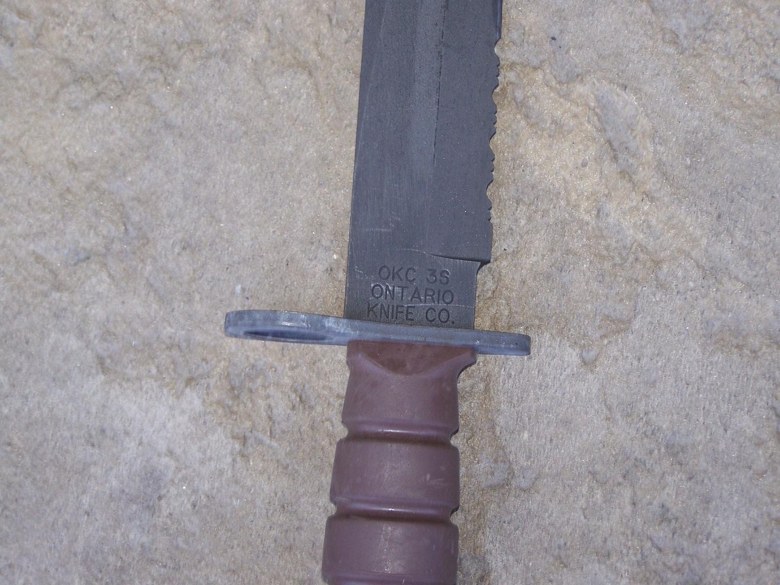 Vintage OKC3S Knife Marine Corps USMC Bayont & No Scabbard Ontario OKC-3S