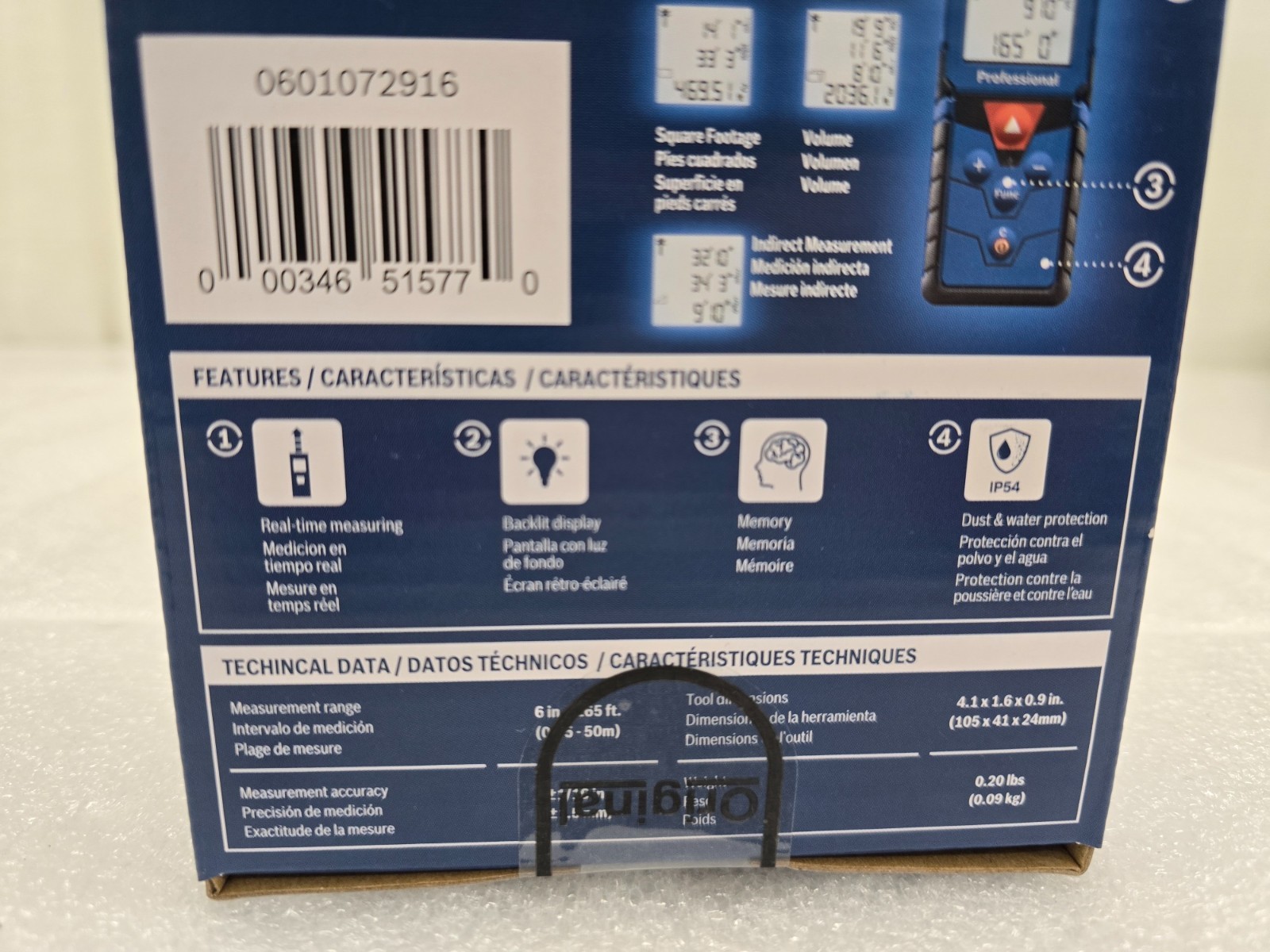 Bosch GLM165-40 BLAZE 165 ft. Laser Distance Tape Measuring Tool NEW