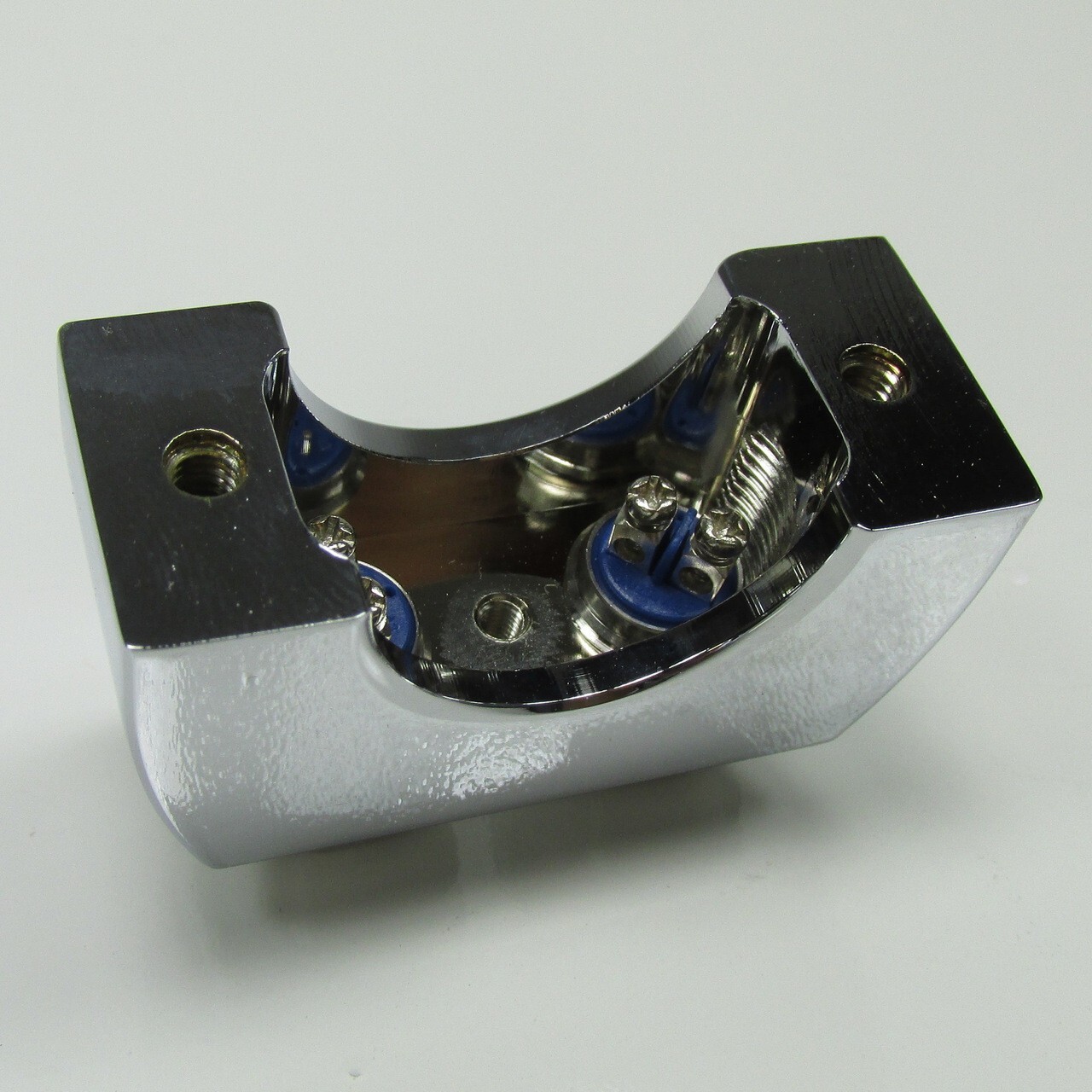 Billet Alum. 2-Button, Chrome Switch Block for 1" Handlebars Custom Chopper Cafe