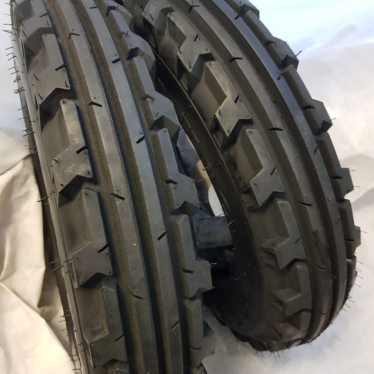 6.00x16, 6.00-16, (2 TIRES + 2 TUBES) 8 PR ROAD CREW KNK-30 4-Rib Tractor Tires
