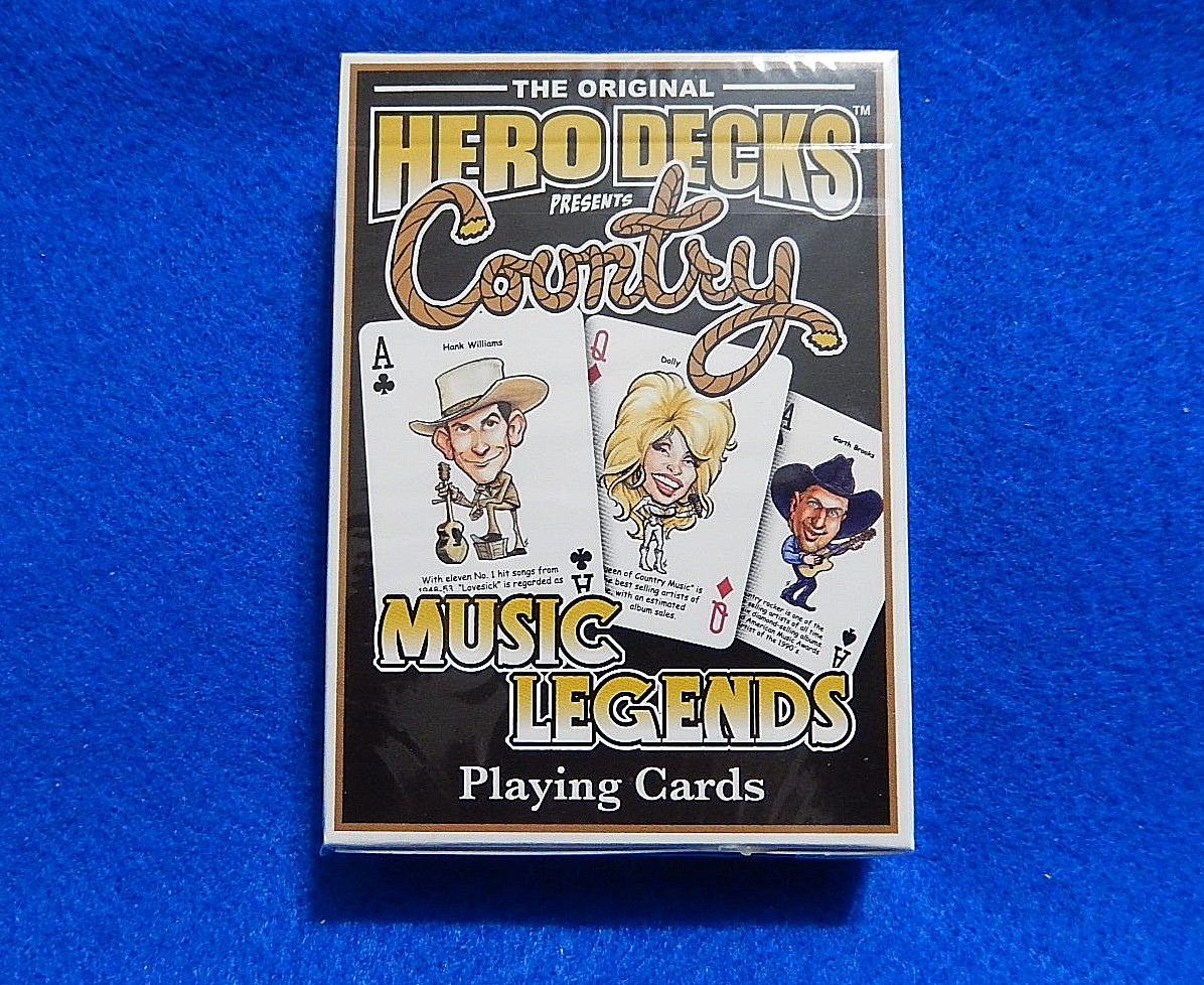 Hero Decks 52 Country Music Legends (Nelson, Cash, etc) Poker Game Playing Cards
