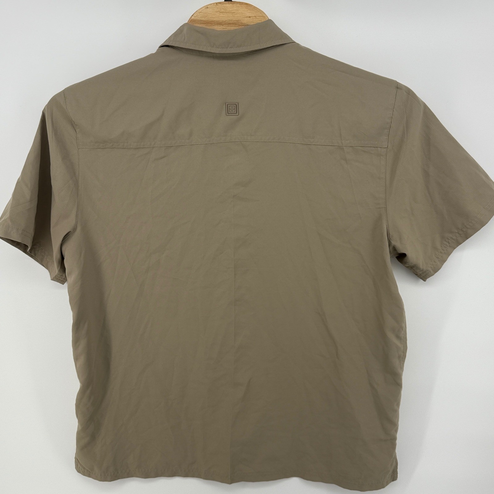 5.11 Tactical Men's Extra Large Khaki Short Sleeve Utility Shirt Zip Pocket