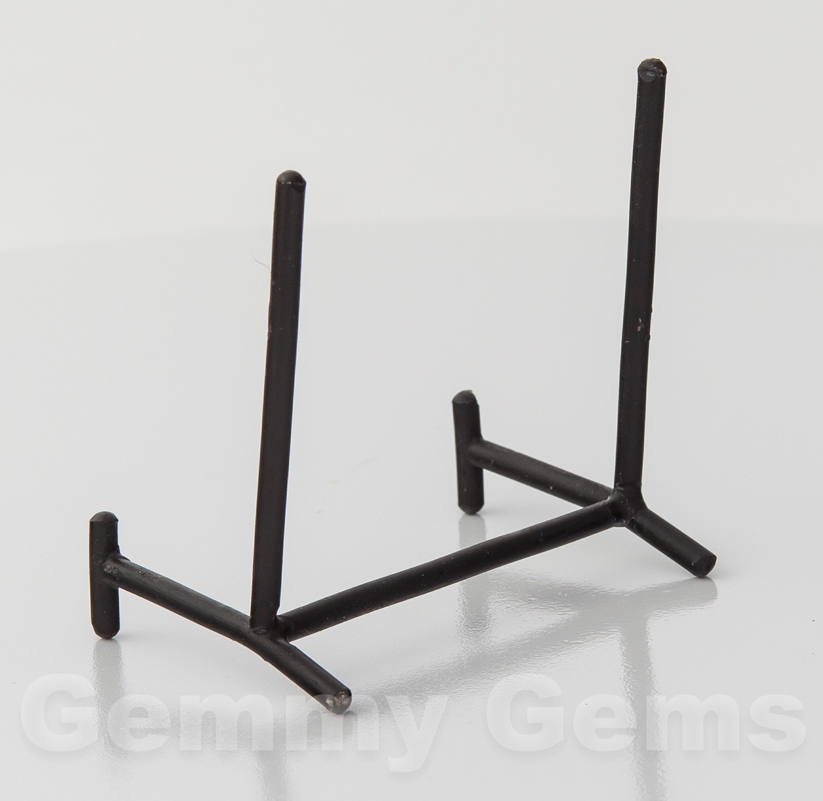 112S Small Black Iron Metal Slab Stand Decorative Display Slice Plate Crystal