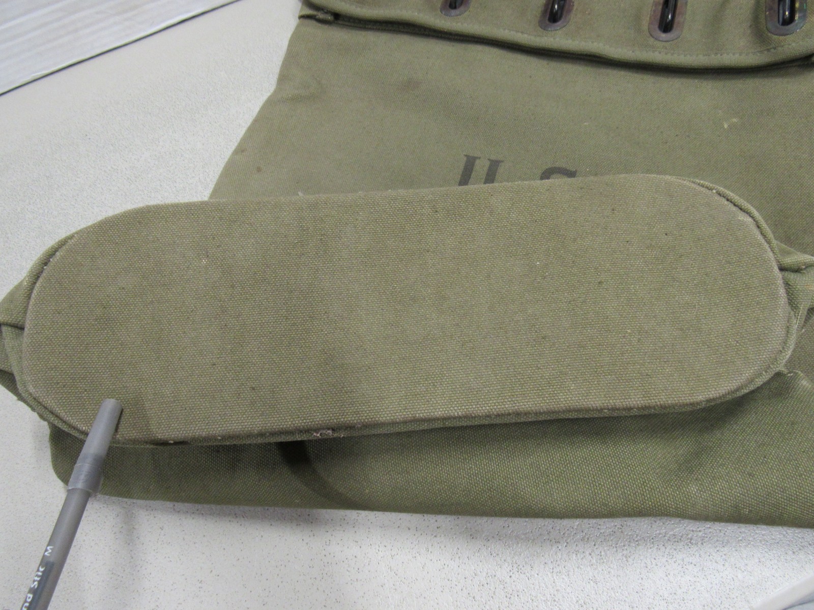 Korean War Era US Mail Bag w/ Locking Strap Canvas 1950 Dated Post WW2