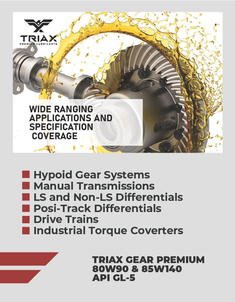 TRIAX Gear Premium LS 80W-90, GL-5 Limited Slip Ready (1 Gallon)