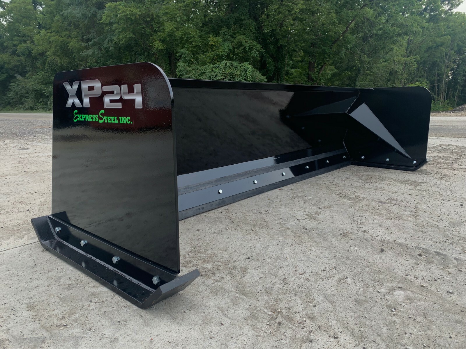 8' XP24 BLACK SNOW PUSHER - Skid Steer Loader – FREE SHIPPING