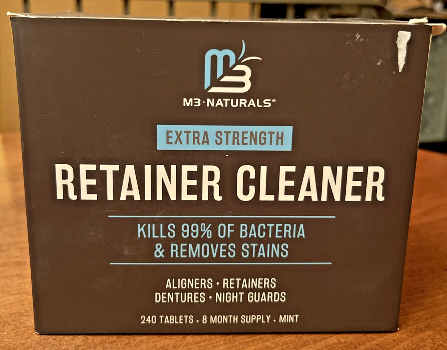 M3 Naturals RETAINER CLEANER - Extra Strength - 240 Tablets - Exp. 03/2026