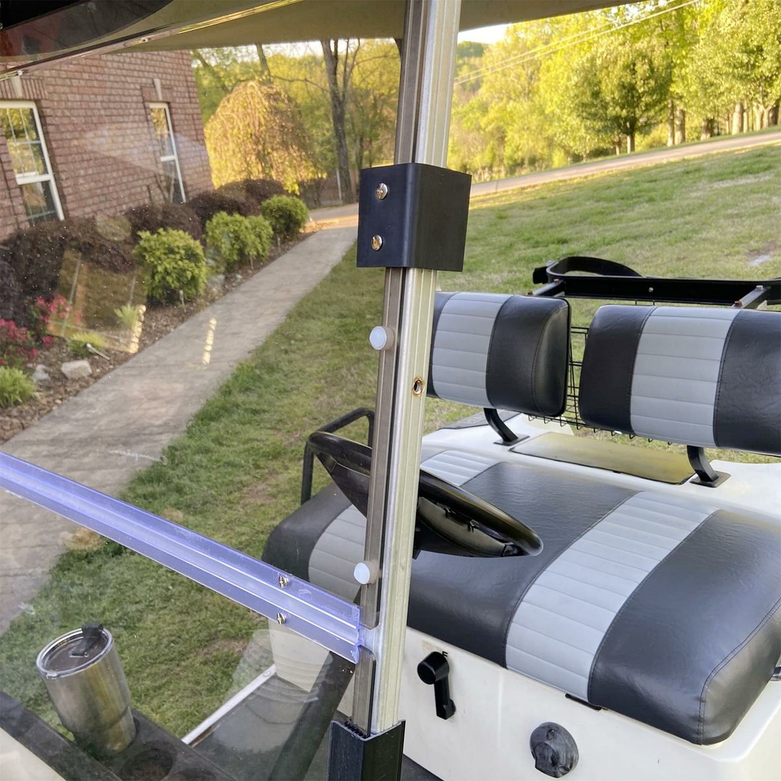 Golf Cart Folding Tined Windshield Windscreen For Yamaha G14 G16 G19 1995-2003