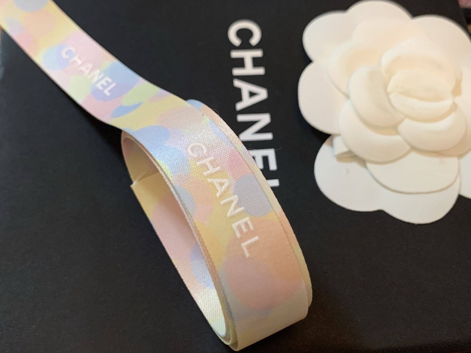 10 Yards Of Chanel Limited Edition Oriol&Fontanel Ribbon Multicolor w/White Logo
