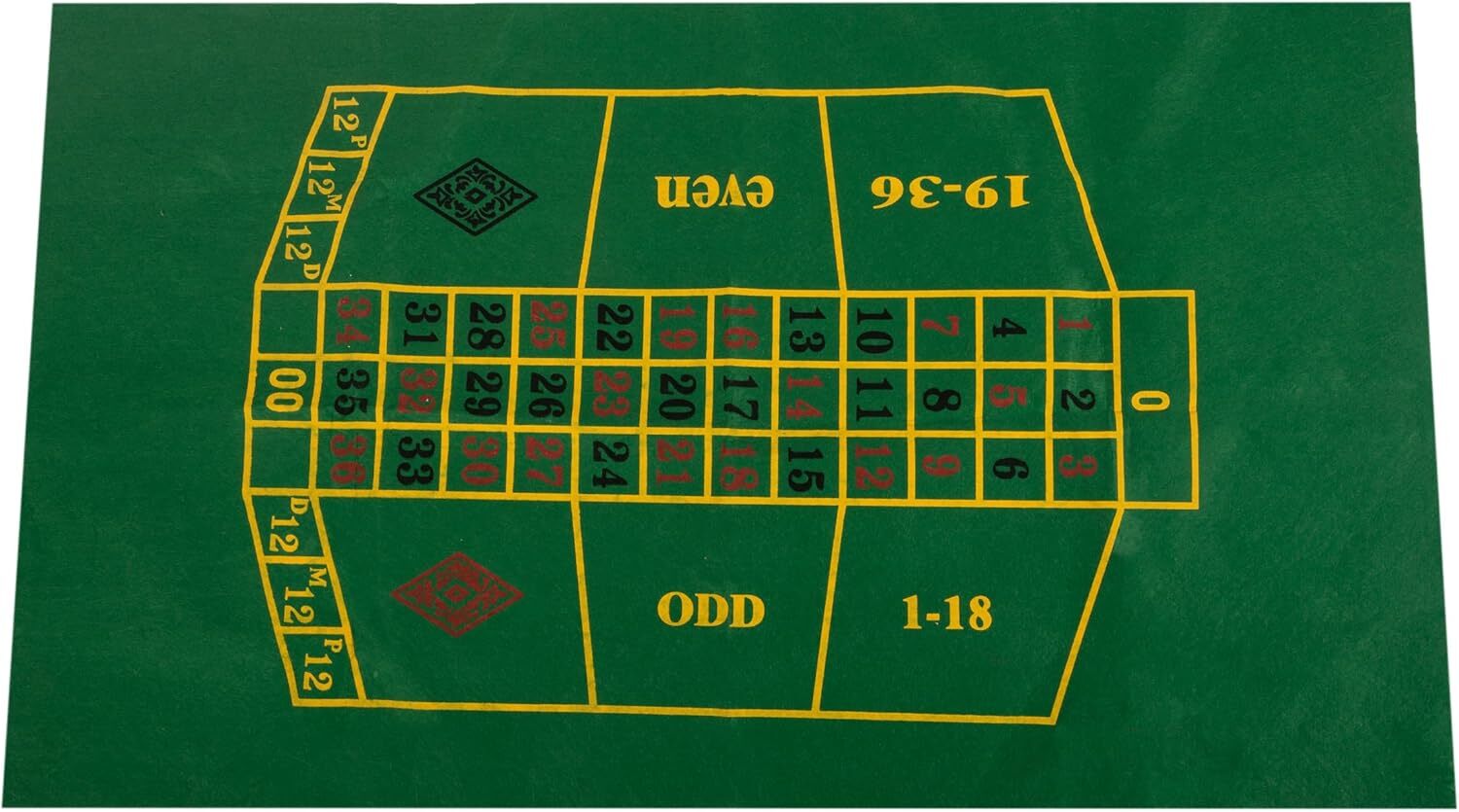 Casino Style 16 inch Roulette Wheel Gambling Gaming Set Large Size Felt FULL SET