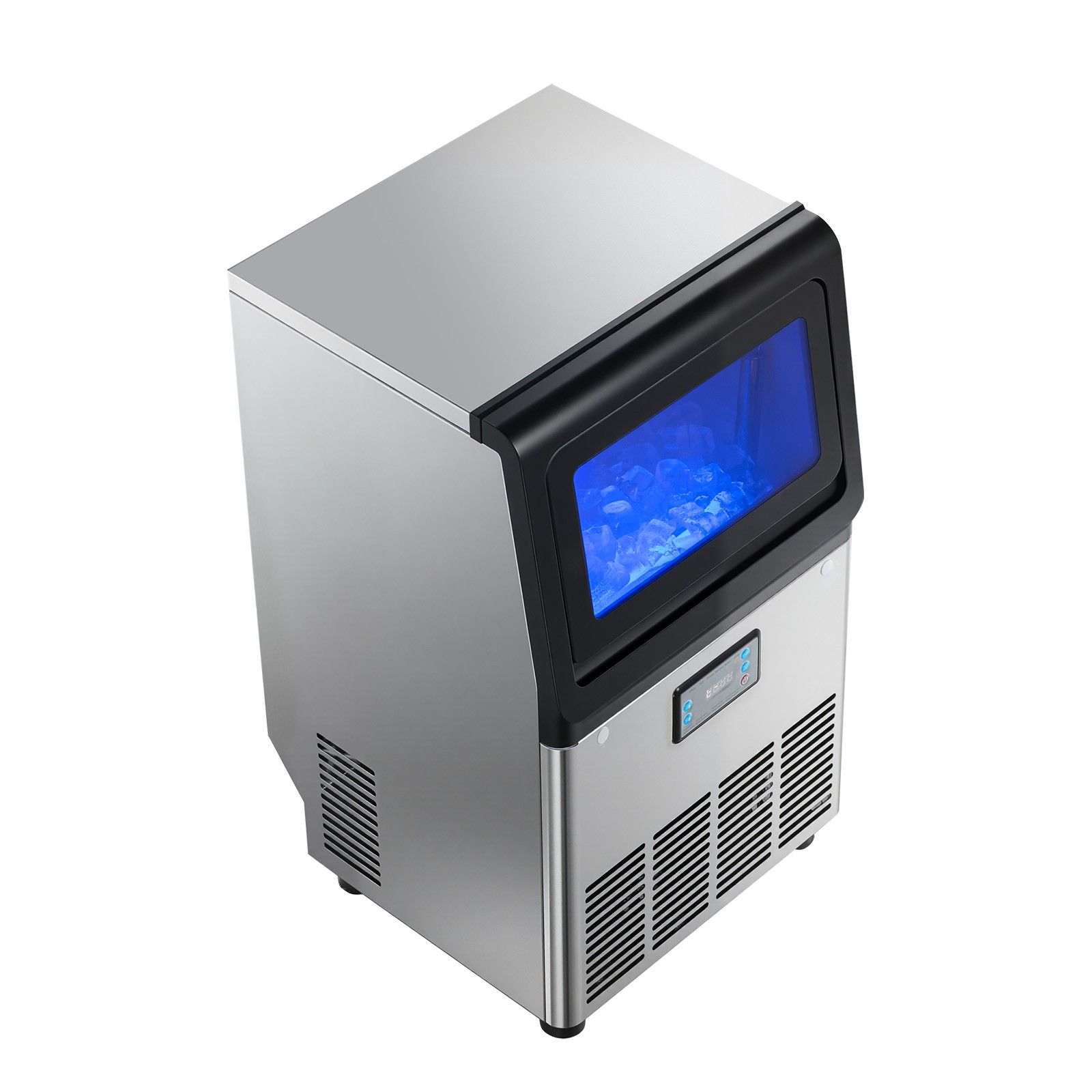 Uimoso Commercial Ice Maker 80 lbs/24h with 13lbs Storage for Bar and Restaurant