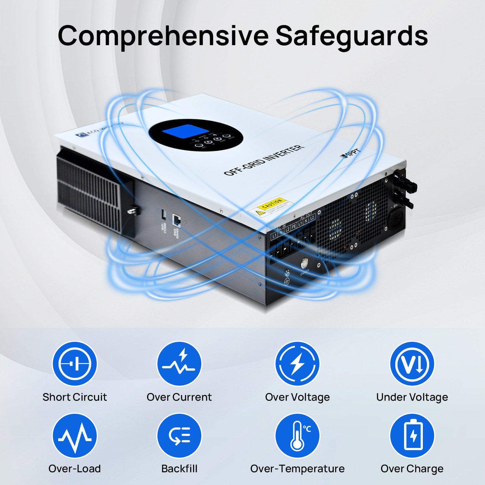 ECO-WORTHY 2560Wh 48V 50Ah Lithium Battery+5kw Solar Inverter For Home Off-grid